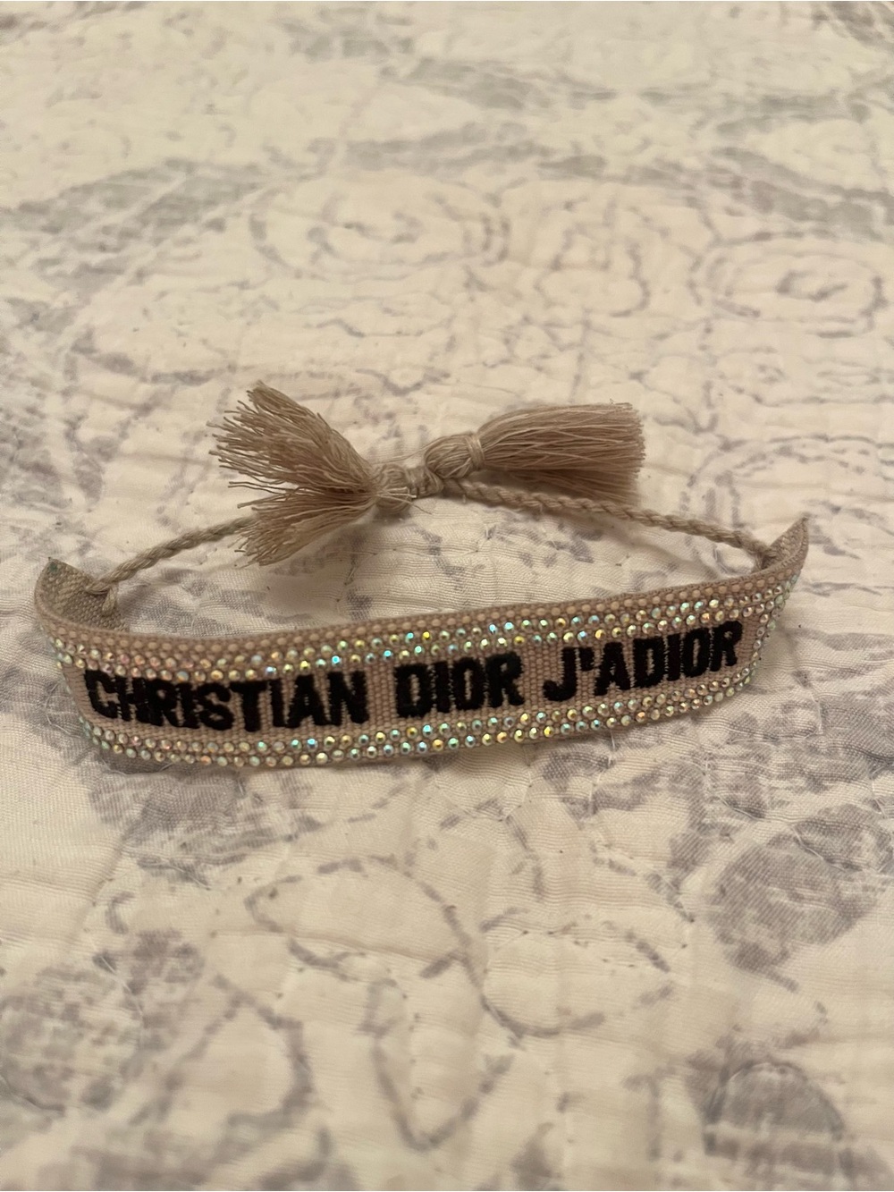 Adjustable J’adore Dior Bracelet in Grey and diamonds